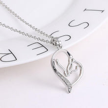 Load image into Gallery viewer, Pure Sterling Silver Mother's Heart Horse Necklace