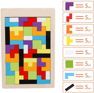 Brain Enhancer - Tetris Wooden Toy Set