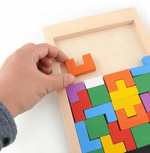 Load image into Gallery viewer, Brain Enhancer - Tetris Wooden Toy Set
