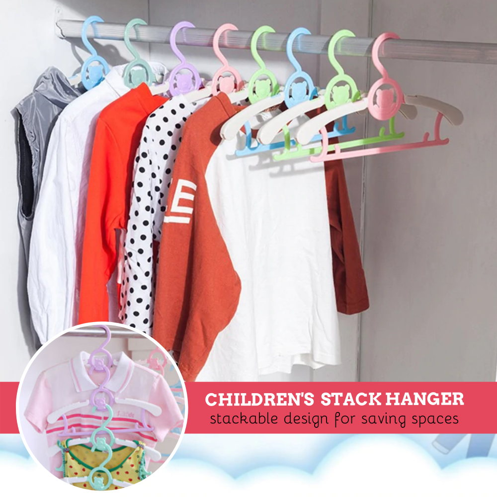 5pcs Blue Baby Clothes Hangers, Children Clothes Racks, Adjustable